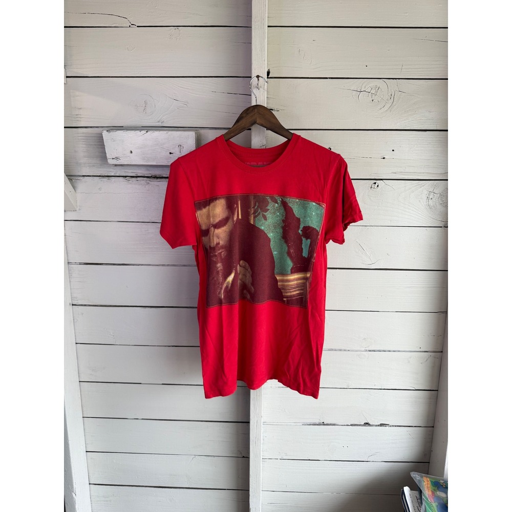 Drake Official Merchandise Red Graphic T-Shirt Mens Small Cigar Print Tee